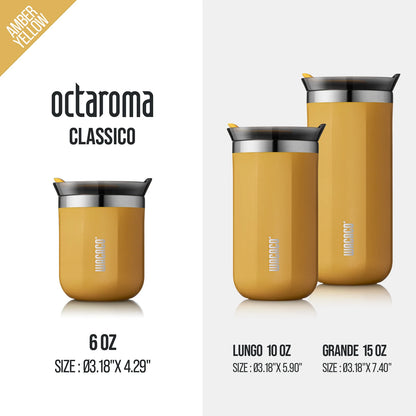 WACACO Octaroma Vacuum Insulated Coffee Mug, Double-wall Stainless Steel Travel Tumbler, 6/10/15 Fl Oz, Thermo, Valentines Gift