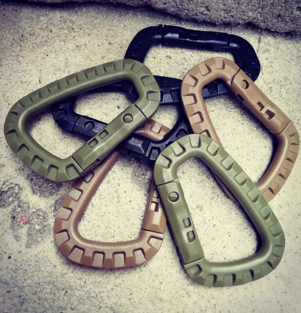 5pcs Tac Link Molle Belt D Buckle Clip ITW Keychain Outdoor Backpack Carabiner Hook Camping Climbing Equipment EDC Multi Tool