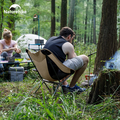Naturehike 2024 Camping Chair Ultralight High Load Folding Quick Build Garden Chair Outdoor Foldable Picnic Beach Moon Chair