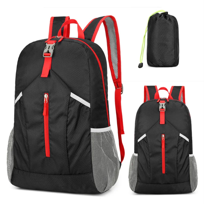 Outdoor Sports Shoulder Bag Ultra-light Large Capacity Folding Backpack Mountaineering Top Pack Suitable for Hiking, Cycling