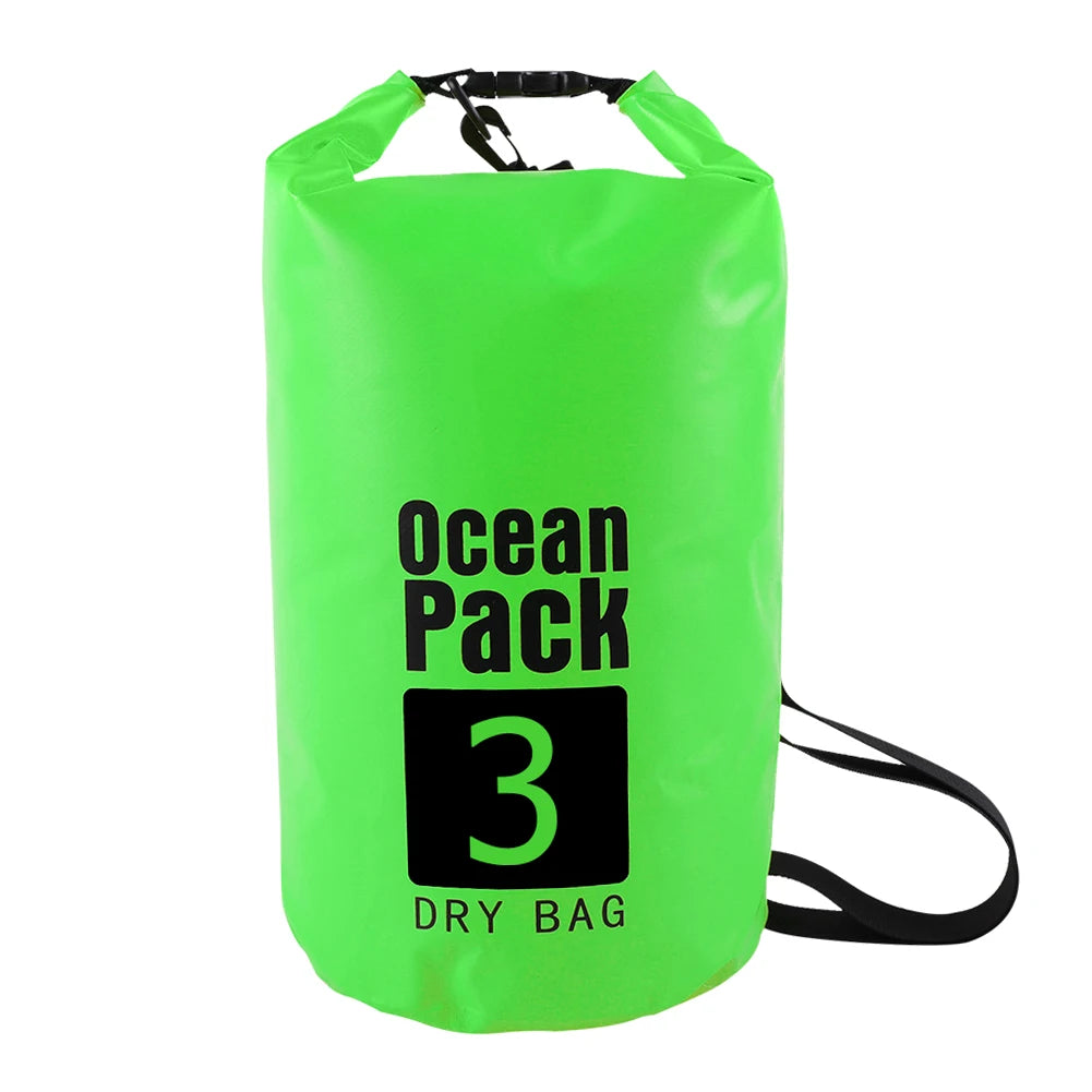 2L 3L 5L 10L 15L Waterproof Dry Bag Swimming Bag Foldable Beach Storage Pack Kayaking Rafting River Trekking Floating Water Sack