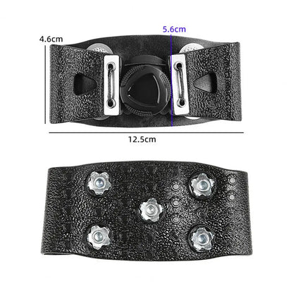 1 Pair Ice Cleats Shoes Crampons with 5 Steel Studs Winter Walking Ice Snow Traction Grips Non-slip Boot Spikes Grippers