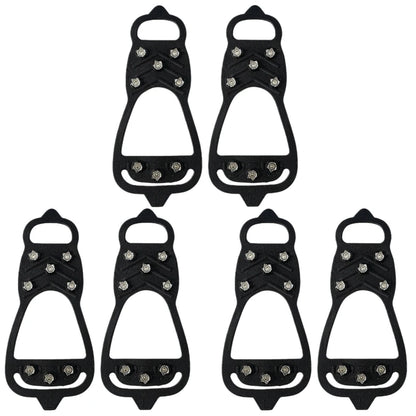 Outdoor Ice Cleats Anti Slip Shoe Covers Steel Studs Crampons for Walking on Snow and Icy Roads Winter Climbing Hiking Gear