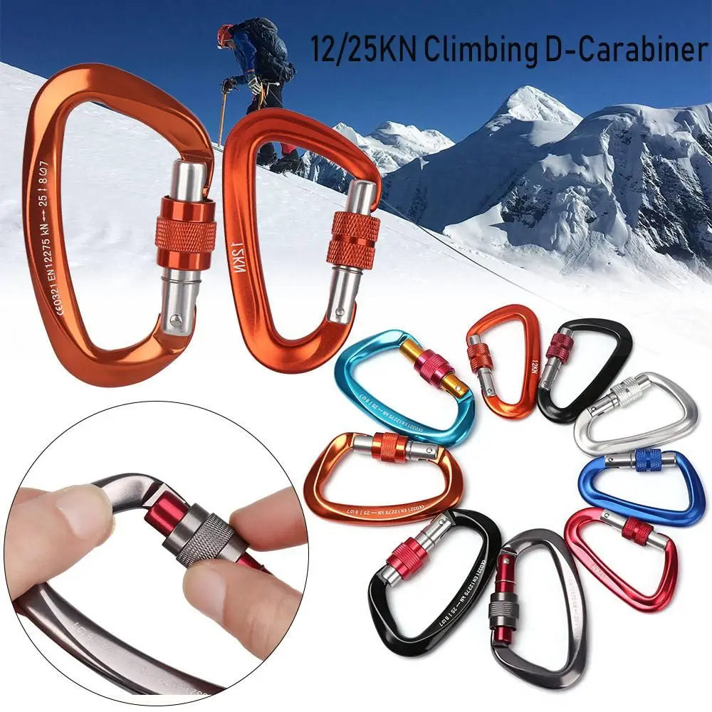 Quality Aluminum Security Master Lock Accessories Mountaineering Protective Equipment Professional Carabiner Climbing Key Hooks