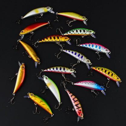 3D Eye Minnow Crankbait Lure Kit (15 Pack)