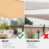 Large Sun Shade Sail Canopy UV Block Triangle Outdoor Sunshade Cover for Patio Pool Garden Waterproof UV Protection Shade Cloth