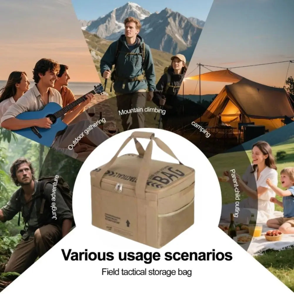 camping storage bag foldable large capacity tool camping picnic storage bag waterproof