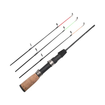 Mini Telescopic Ice Fishing Rod with 3 Tips