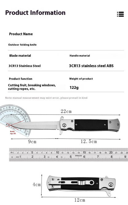 Outdoor Portable Folding Fruit Knife High Hardness Stainless Steel Pocket Cutter Camping Survival Vegetable Peeling Knife EDC Ha