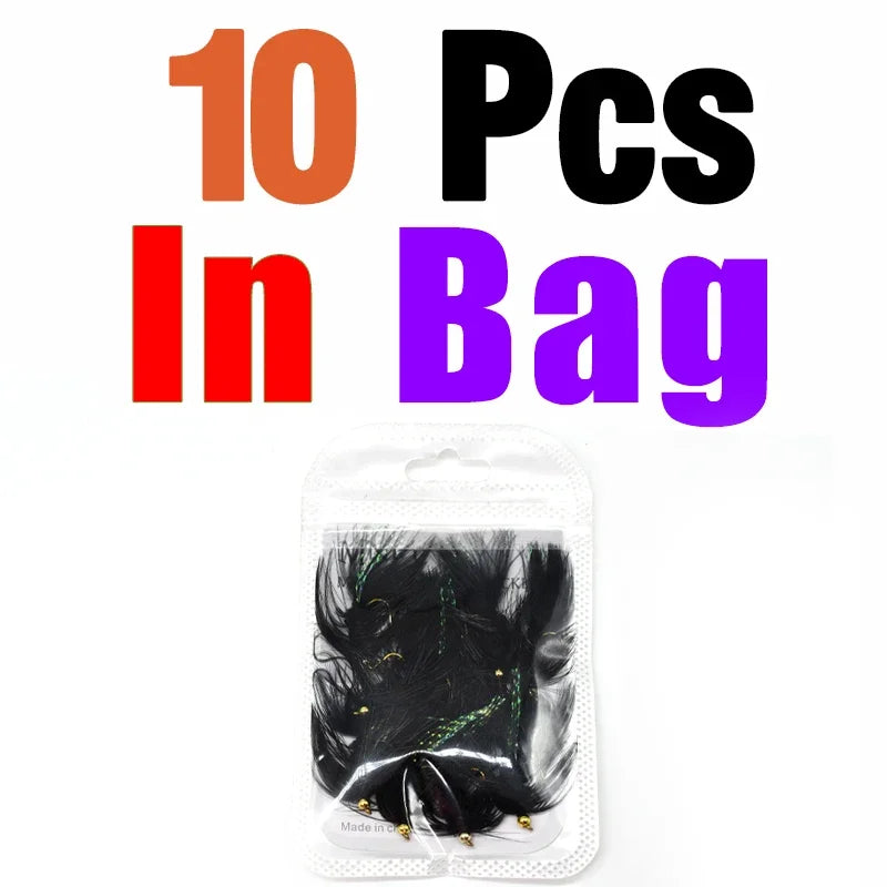 Topranc Beadhead Woolly Bugger Streamers (10 Pack)