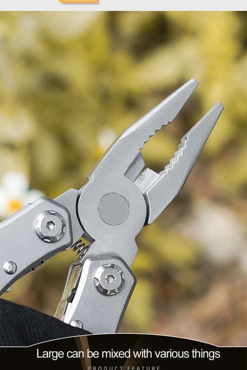 Multi-tool Pliers Outdoor Combination Knife Pliers Stainless Steel Folding Portable Multi-purpose Camping Survival Pliers Tools