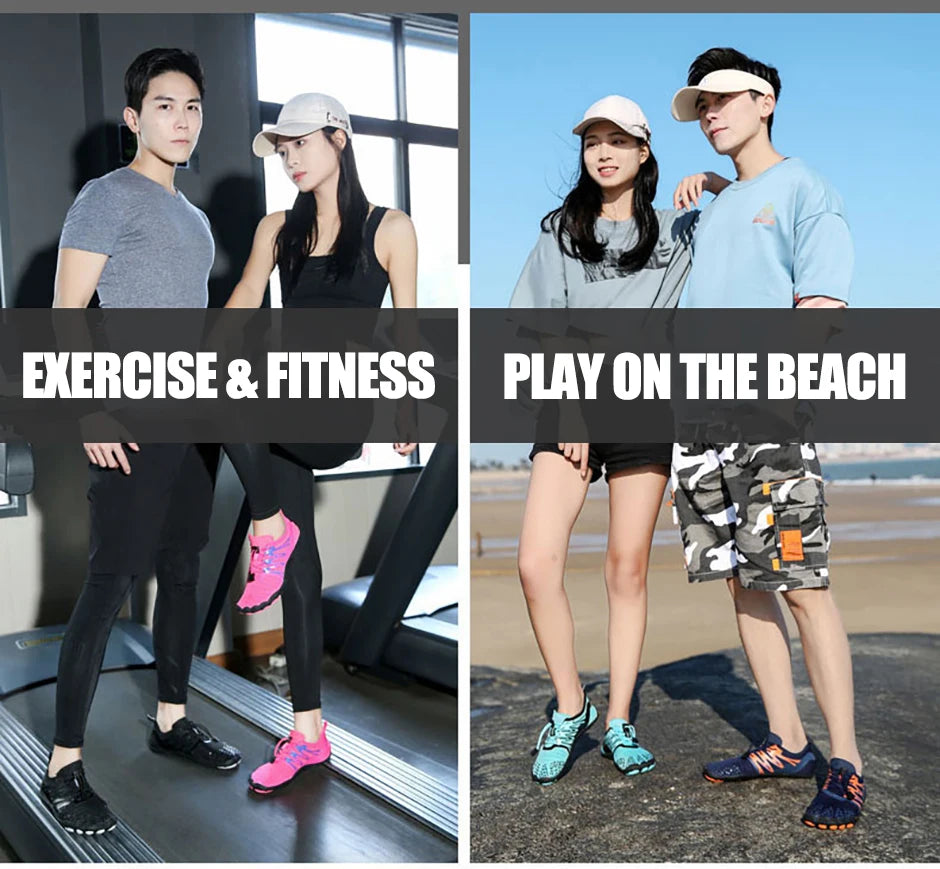 EOCENE Men Women Barefoot Outdoor Sports Aqua Shoes Quick-dry Beach Swimming Fitness Wading Hiking Cycling Water Sneakers Shoes