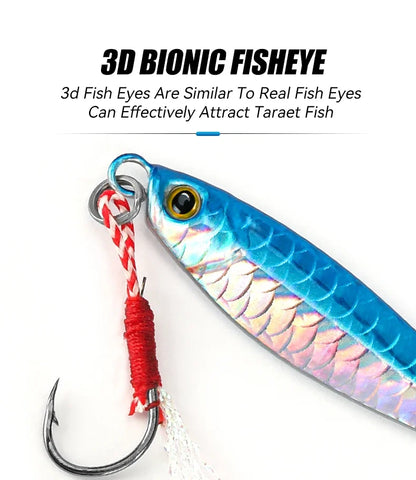 5pcs/Set Metal Jig Fishing Lures Set 10g 20g 30g Trolling Hard Bait for Bass Sea Trout Jigging Tackle Saltwater Fishing Gear