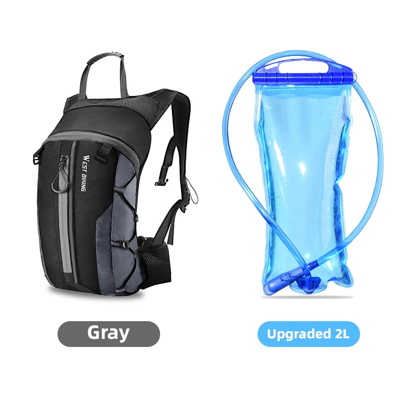 WEST BIKING 10L Cycling Backpack Lightweight Outdoor Sports Running Hiking Climbing Hydration Bag Waterproof Flodable Travel Bag