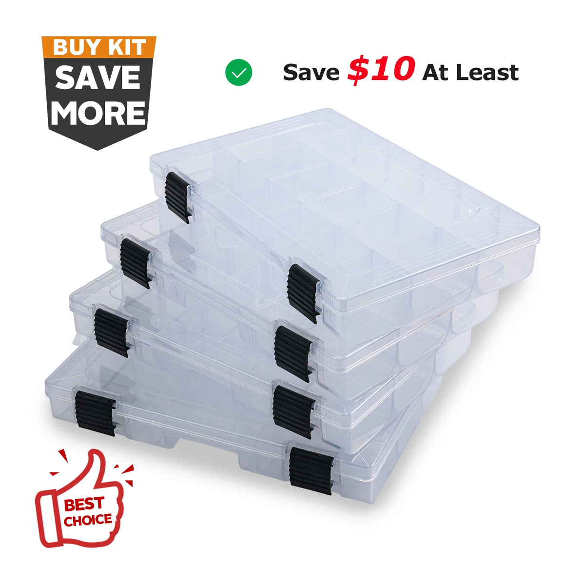 Goture Waterproof Tackle Box for Lures, Hooks & Baits