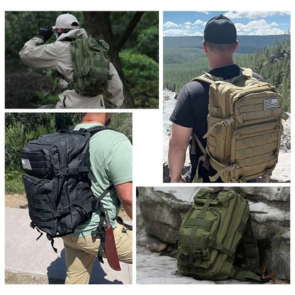 2Q-50L Tactical Backpack Men's Travel Large Capacity Rucksacks Men Waterproof Outdoor 1Sports Multi-functional Bags