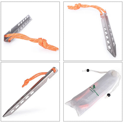 Boundelss Voyage Titanium Tent Pegs Ultralight Tent Stakes Tent Pins Outdoor Tent Accessories Heavy Duty Tent Nails