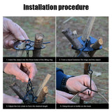 Portable Camping Gear and Equipment  Detachable Outdoor Barbecue Tripod Hanging Rack  Campfire Cooking Accessories Set