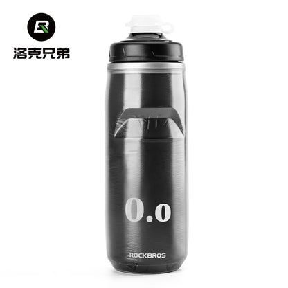 ROCKBROS 620ml Cycling Water Bottle Cold Water Insulated Thermal Silicone Bottle Outdoor Sports MTB Road Bike Bicycle Bottle