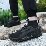 Men’s Wading Hiking Sneakers – High-Top Slip-Resistant Outdoor Fishing Boots, Breathable Mesh Ankle Shoes