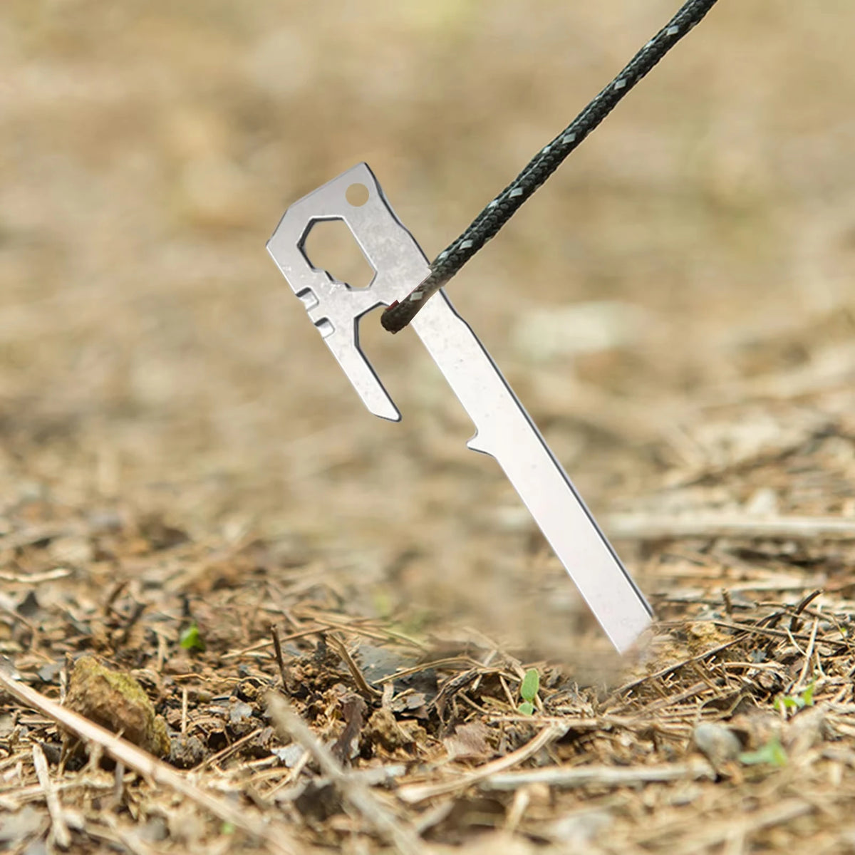Camping Tent Stakes 6Pcs Canopy Tent Pegs 28cm Stainless Steel Garden Ground Nail Beach Awnings Hammock Trampoline Accessories