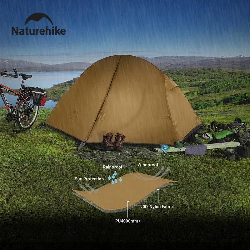 Naturehike Lightweight Tent Outdoor Professional Mountaineering Hiking Three Seasons Bill Person 1 Person Camping Tent
