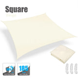 3.6/3/2M Square Shade Sails Waterproof Rectangle Canopy Sun Shelter for Patio Pergola Yard Backyard Cover Awning Cloth Screen