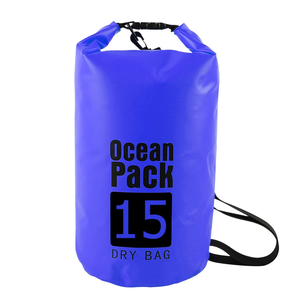 2L 3L 5L 10L 15L Waterproof Dry Bag Swimming Bag Foldable Beach Storage Pack Kayaking Rafting River Trekking Floating Water Sack