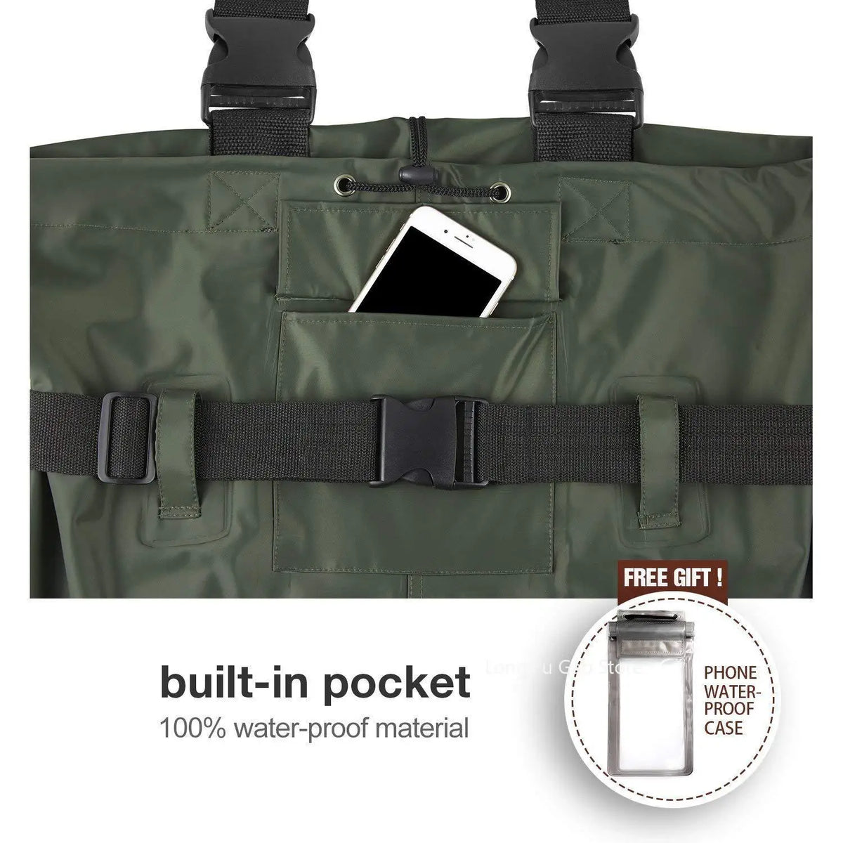 Waterproof Fishing Waders with Boots