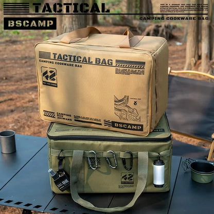 30L/42L/56L Autumn Camping Bag Insulated Waterproof Tactical Foldable Outdoor Picnic Tableware Storage Box Large Capacity Field
