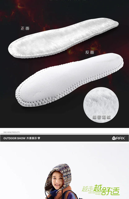 RAX Hiking Boots Men Waterproof Winter Snow Boots Fur lining Lightweight Trekking Shoes Warm Outdoor Sneakers Mountain Boots Men
