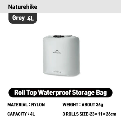 Naturehike Rolled Storage Bag Outdoor Travel Hiking Lightweight Waterproof Vacuum Compression Dispenser Bags Portable Organizer