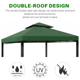 Grill Gazebo Replacement Canopy Roof, Outdoor BBQ Gazebo Top, Double Tiered Shelter Cover Roof ,for Yard Patio Garden Sunshade