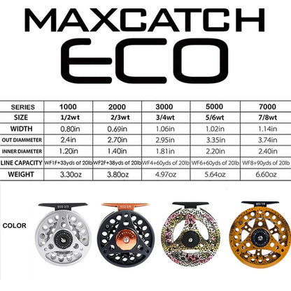 Maximumcatch ECO Large Arbor Fly Reel 3-8WT