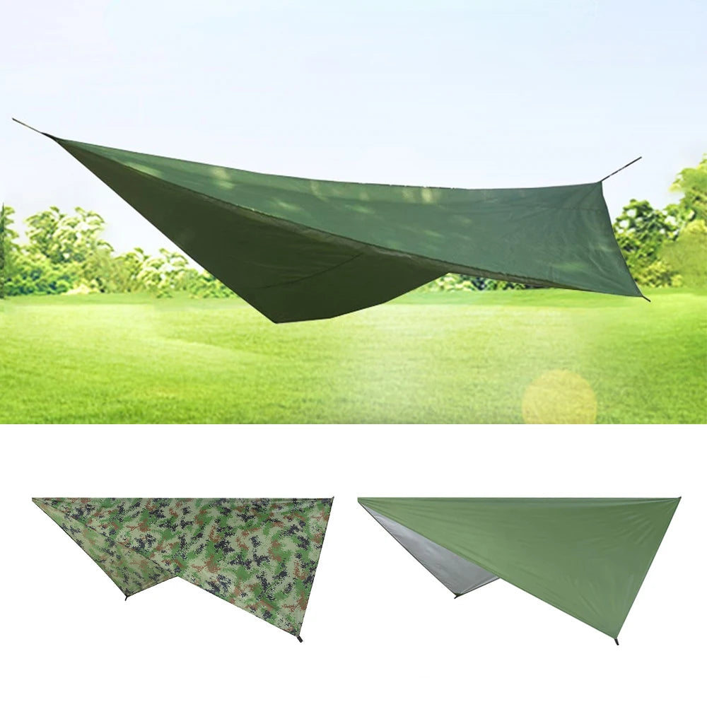 230x140cm Camouflage Awning Sun Shelter Waterproof Tent Tarp Outdoor Picnic Camping Canopy Rain Cover Beach Sunshade Awning