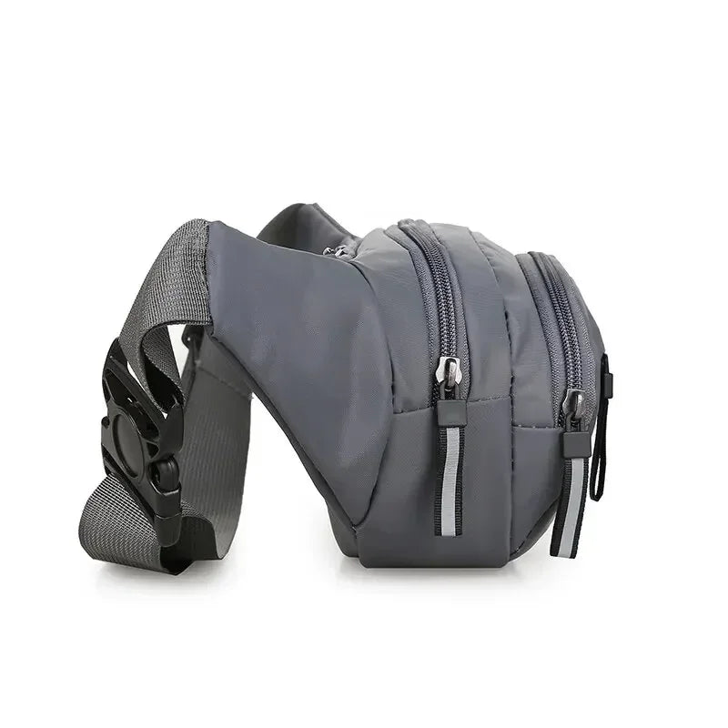 Men Canvas Fit Waistpack Mobile Fanny Waist Packs Men's Sports Outdoor Leisure Running Anti Theft Ultra Thin Invisible Waist Bag