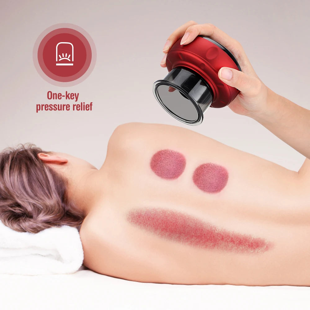 Smart Vacuum Suction Cup Cupping Therapy Massage Jars Anti-Cellulite Massager Body Cups Rechargeable Fat Burning Slimming Device