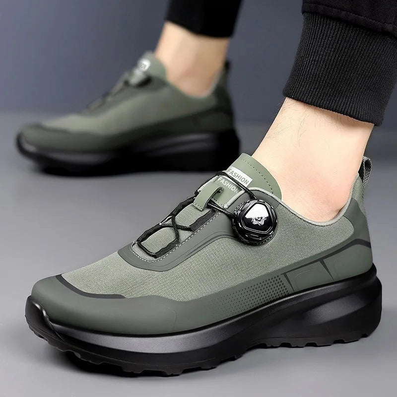 Men’s Outdoor Sneakers 2025 – Thick Sole Breathable Casual Hiking Shoes