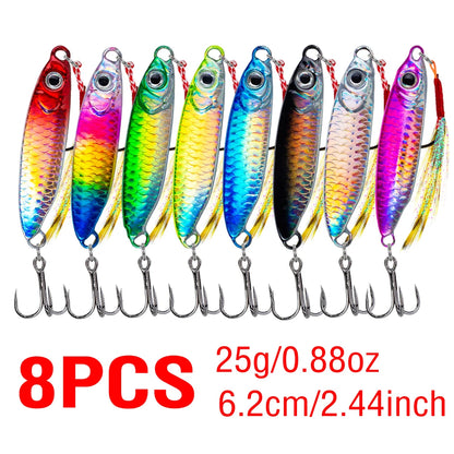 akakuma Metal Jig Lure Kit (8 Pack)