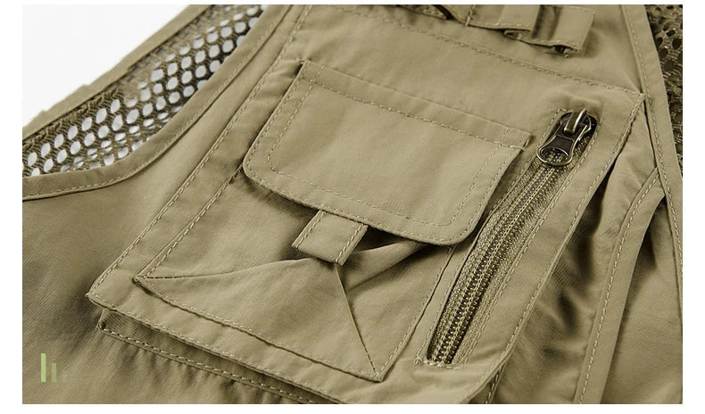FGKKS Multi-Pocket Breathable Fishing Vest