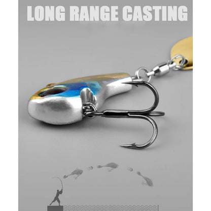 5pcs Fishing Lure Set Wobbler Rotating Metal VIB Vibration Bait Spinner Spoon Jig Sea Lures Artificial Hard Baits Sequins Tackle