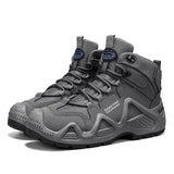 2025 Men’s Mountaineering Boots – Thick Sole Outdoor Hiking Sneakers | Non-Slip Wear-Resistant Autumn Work Shoes