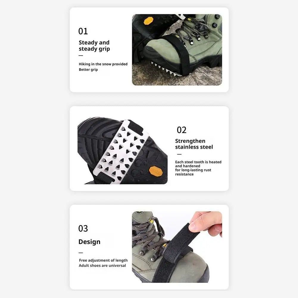 Anti-Slip Ice Cleats for Boots and Shoes