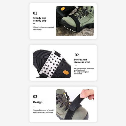 Anti-Slip Ice Cleats for Boots and Shoes