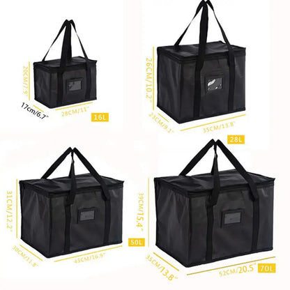 1pc Large Insulated Picnic Bags, Thermal Food Cooler Tote for Outdoor Camping Beach, Leakproof Portable Cooler Bag with Zipper