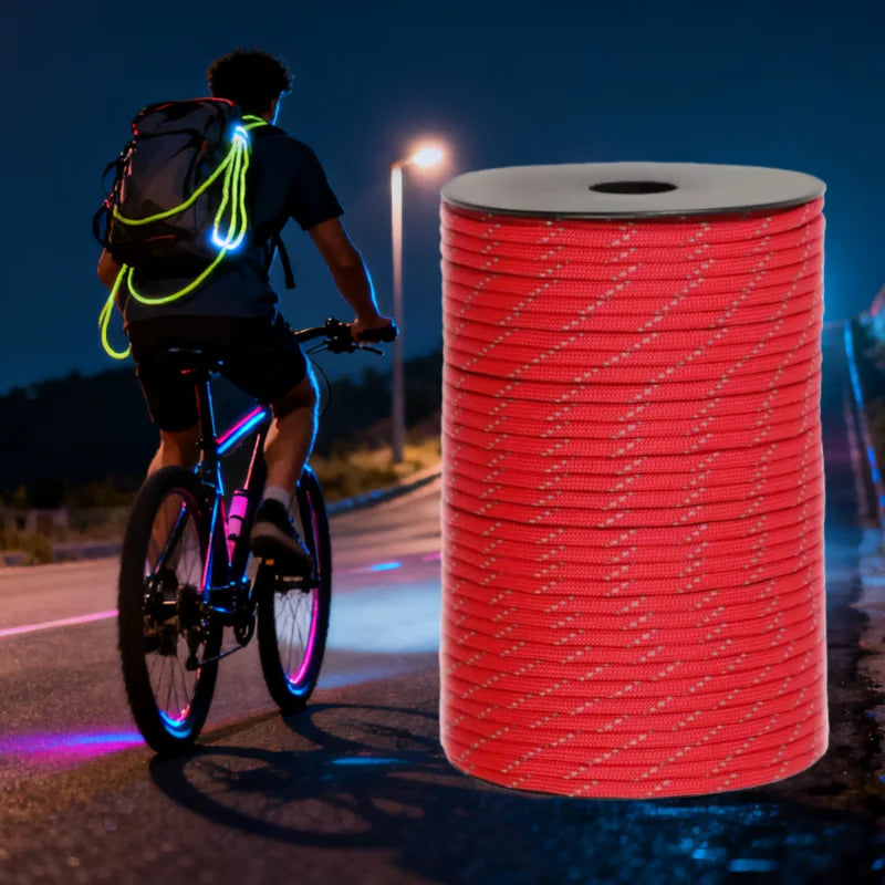 50/100m Multifunctional 7 Core Reflective 550 Paracord Rope 4 mm Camping Survival EDC Outdoor Parachute Cord Lanyard Rescue Rope