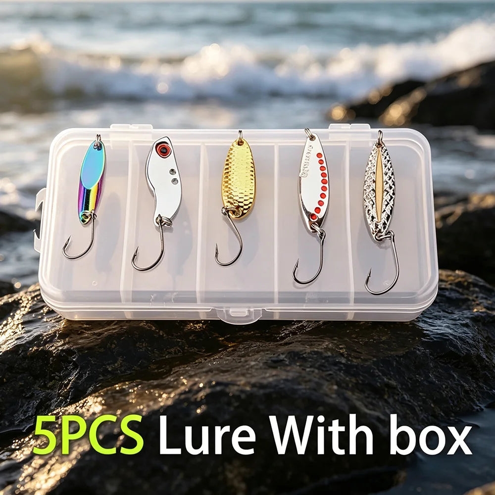 5pcs/lot Wobbler Lures 3g/10g/15g Metal Vib Fishing Lure Set Sinking Hard Metal VIB Sea Fishing Lures Artificial Pesca Bait
