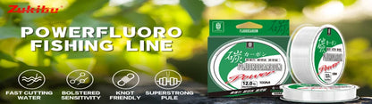ZUKIBO 99% Fluorocarbon Fishing Line 100m