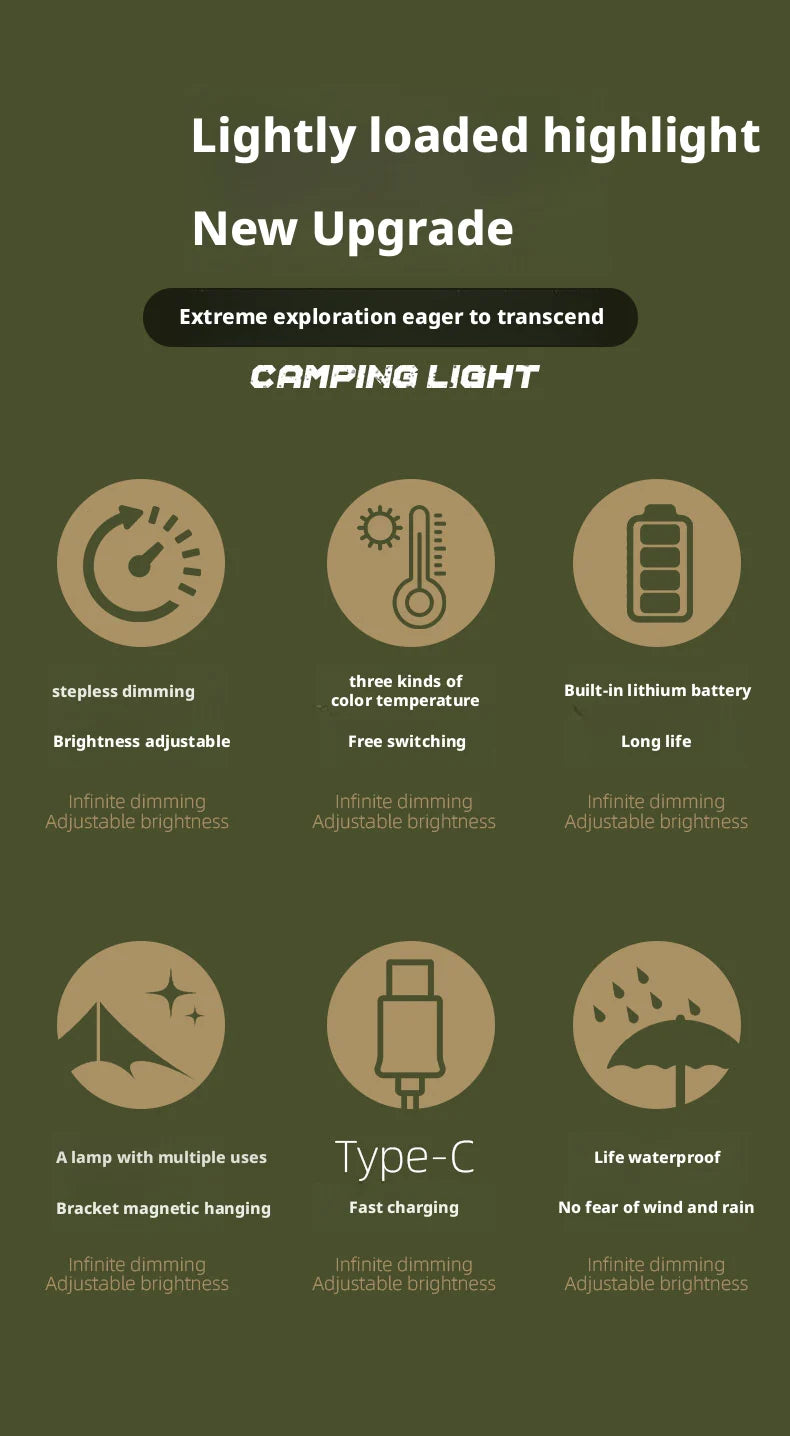 Solar Powered Camping Lantern with Ultra Long Battery Life for Outdoor Tent Emergency Lighting Home Use