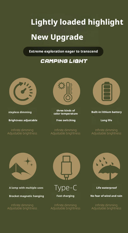 Solar Powered Camping Lantern with Ultra Long Battery Life for Outdoor Tent Emergency Lighting Home Use